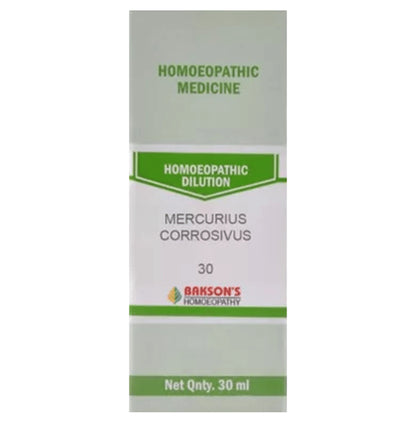 Bakson's Homeopathy Mercurius Corrosivus Dilution 30 - Classic Derma
