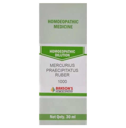 Bakson's Homeopathy Mercurius Praecipitatus Ruber Dilution 1000 CH - Classic Derma