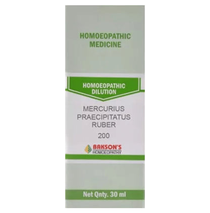 Bakson's Homeopathy Mercurius Praecipitatus Ruber Dilution 200 - Classic Derma