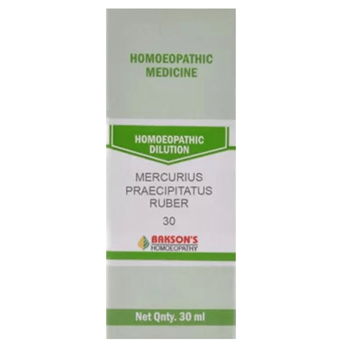 Bakson's Homeopathy Mercurius Praecipitatus Ruber Dilution 30 - Classic Derma