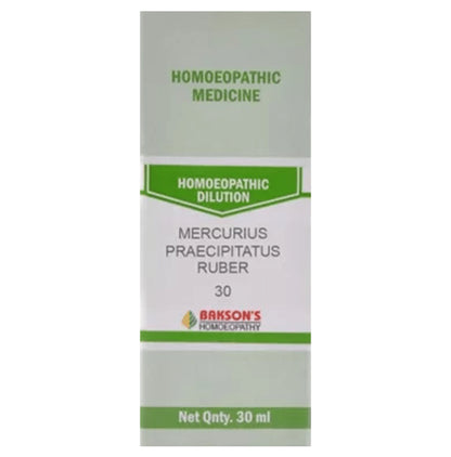 Bakson's Homeopathy Mercurius Praecipitatus Ruber Dilution 30 - Classic Derma