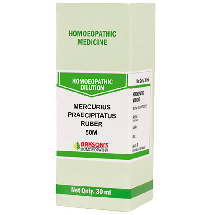 Bakson's Homeopathy Mercurius Praecipitatus Ruber Dilution 50M - Classic Derma