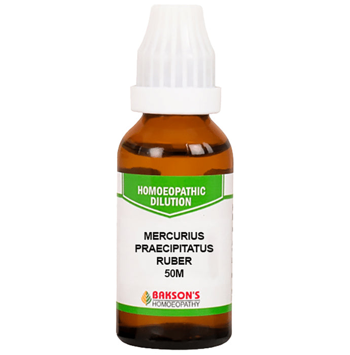 Bakson's Homeopathy Mercurius Praecipitatus Ruber Dilution 50M