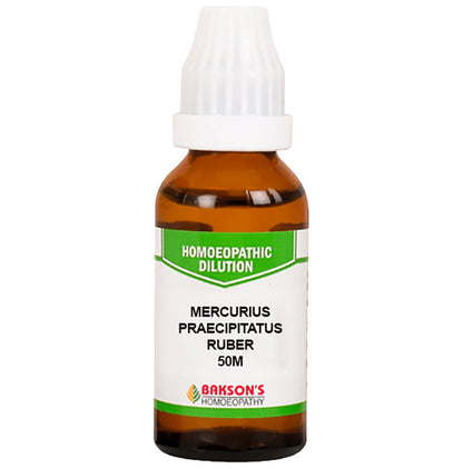 Bakson's Homeopathy Mercurius Praecipitatus Ruber Dilution 50M