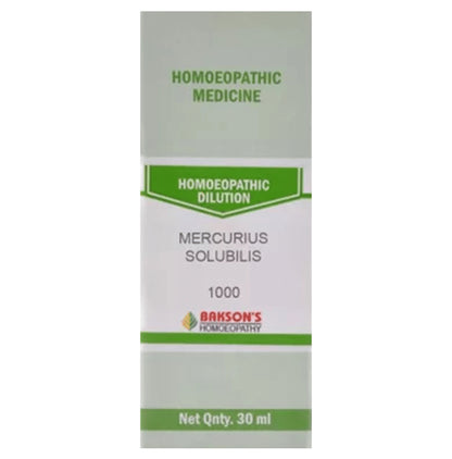 Bakson's Homeopathy Mercurius Solubilis Dilution 1000 CH - Classic Derma