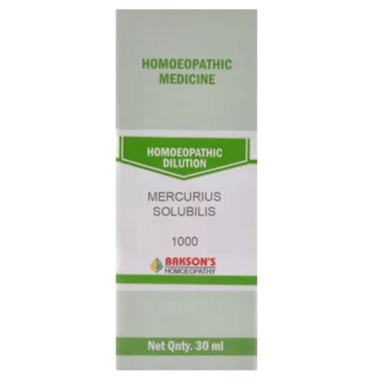 Bakson's Homeopathy Mercurius Solubilis Dilution 1000 CH - Classic Derma