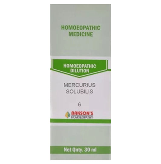 Bakson's Homeopathy Mercurius Solubilis Dilution 6 CH - Classic Derma