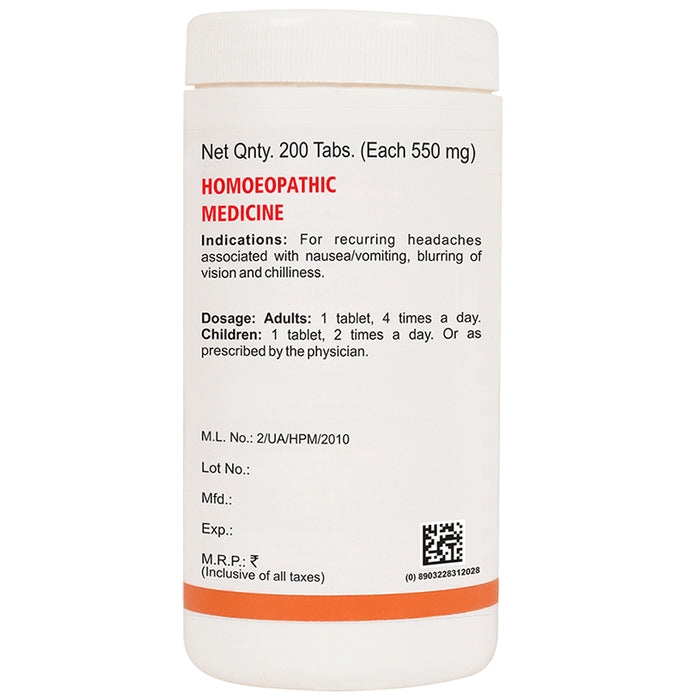 Bakson's Homeopathy Mig Aid Tablet