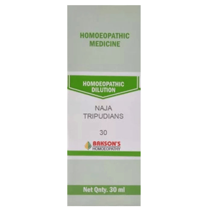 Bakson's Homeopathy Naja Tripudians Dilution 30 - Classic Derma