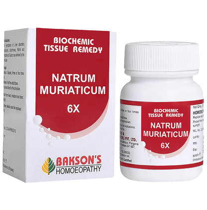 Bakson's Homeopathy Natrum Muriaticum Biochemic Tablet 6X - Classic Derma