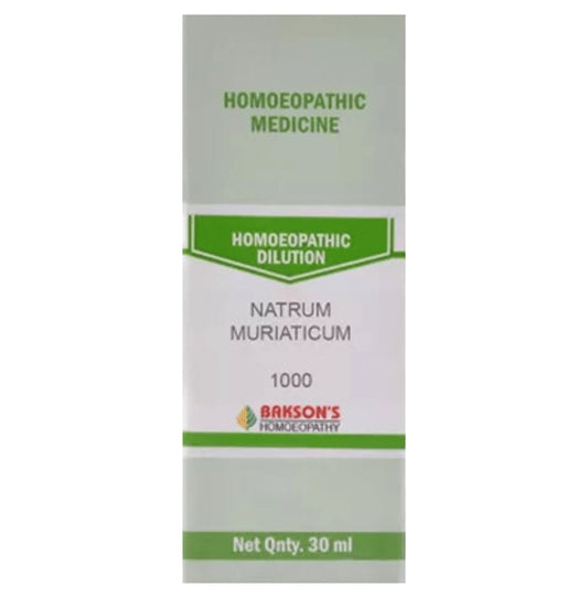 Bakson's Homeopathy Natrum Muriaticum Dilution 1000 CH - Classic Derma