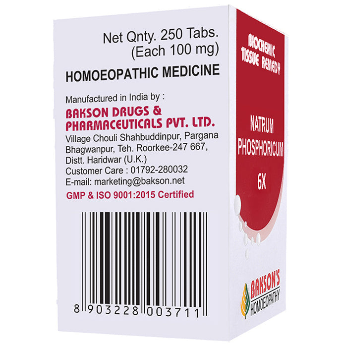 Bakson's Homeopathy Natrum Phosphoricum Biochemic Tablet 6X