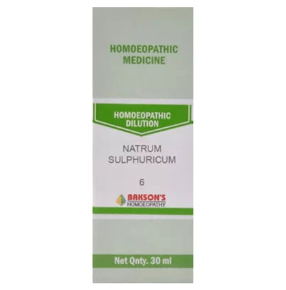 Bakson's Homeopathy Natrum Sulphuricum Dilution 6 CH - Classic Derma