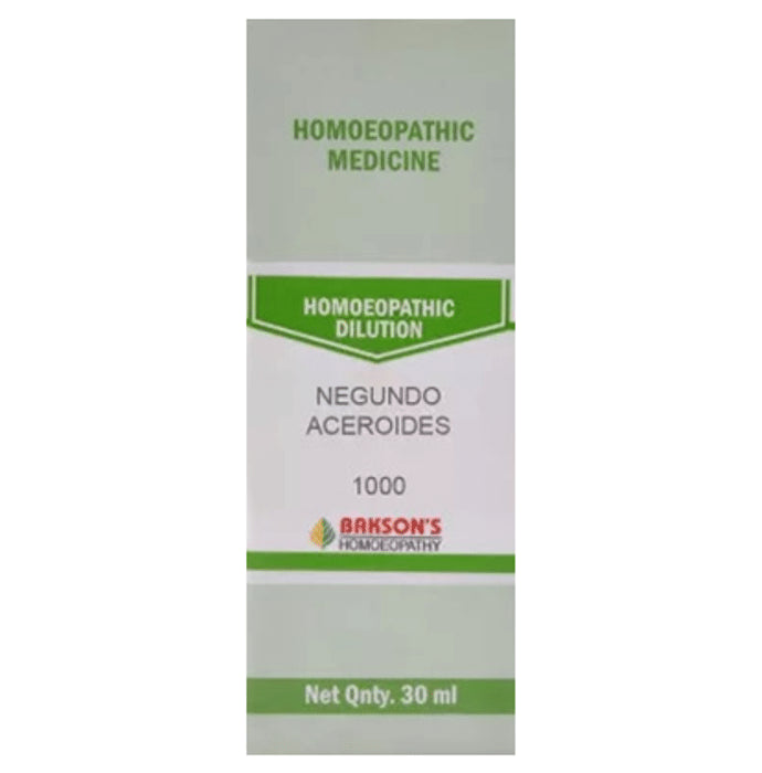 Bakson's Homeopathy Negundo Aceroides Dilution 1000 CH - Classic Derma