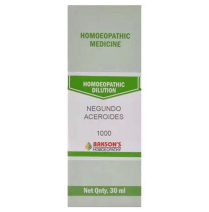 Bakson's Homeopathy Negundo Aceroides Dilution 1000 CH - Classic Derma