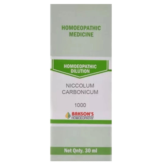 Bakson's Homeopathy Niccolum Carbonicum Dilution 1000 CH - Classic Derma