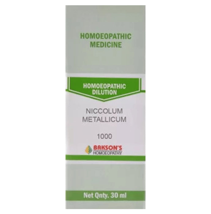 Bakson's Homeopathy Niccolum Metallicum Dilution 1000 CH - Classic Derma