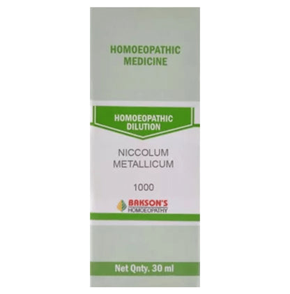 Bakson's Homeopathy Niccolum Metallicum Dilution 1000 CH - Classic Derma
