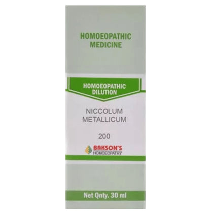 Bakson's Homeopathy Niccolum Metallicum Dilution 200 - Classic Derma