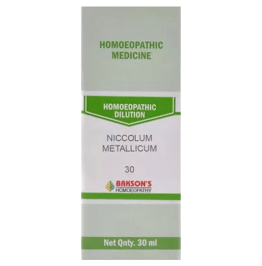 Bakson's Homeopathy Niccolum Metallicum Dilution 30 - Classic Derma