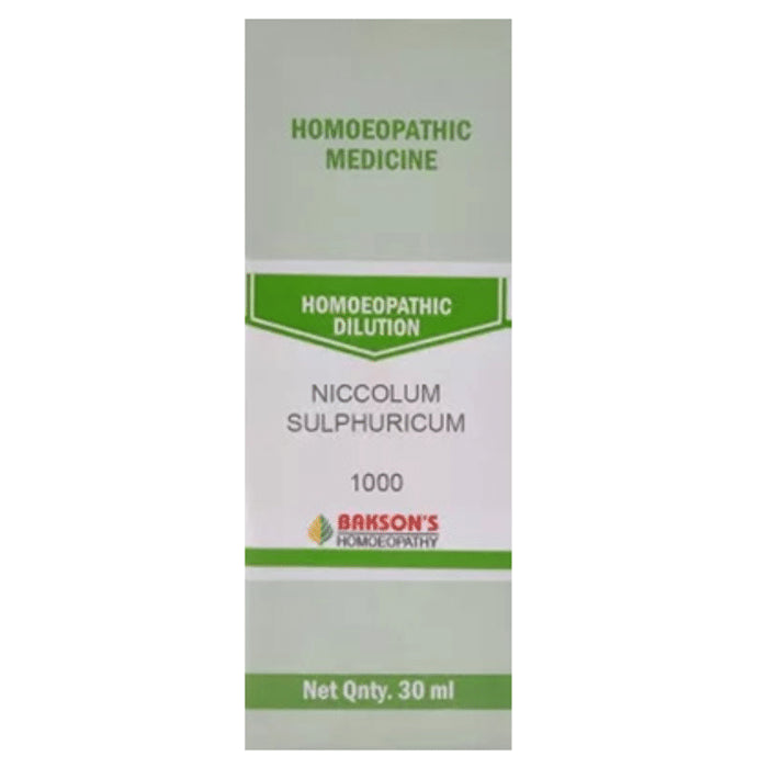 Bakson's Homeopathy Niccolum Sulphuricum Dilution 1000 CH - Classic Derma