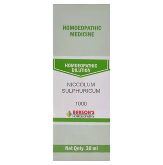 Bakson's Homeopathy Niccolum Sulphuricum Dilution 1000 CH - Classic Derma