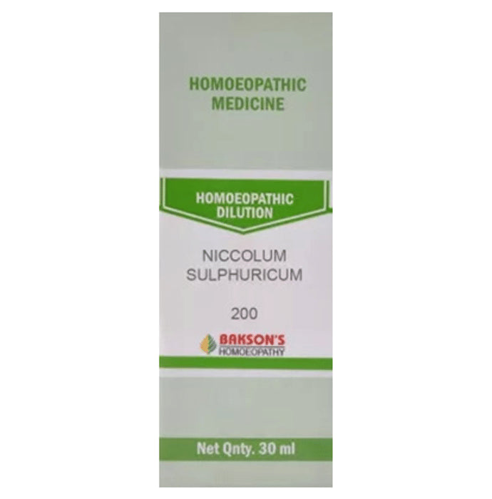 Bakson's Homeopathy Niccolum Sulphuricum Dilution 200 - Classic Derma