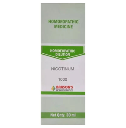 Bakson's Homeopathy Nicotinum Dilution 1000 CH - Classic Derma