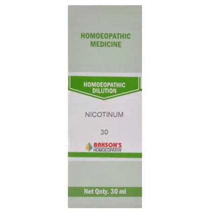 Bakson's Homeopathy Nicotinum Dilution 30 - Classic Derma