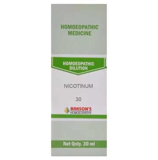 Bakson's Homeopathy Nicotinum Dilution 30 - Classic Derma