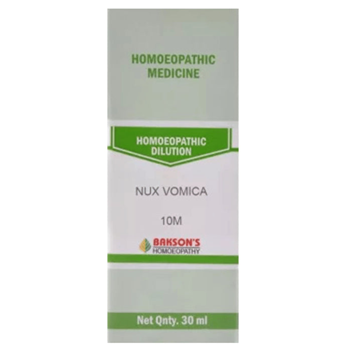 Bakson's Homeopathy Nux Vomica Dilution 10M - Classic Derma