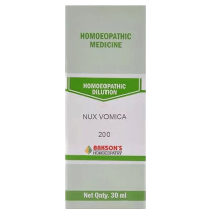 Bakson's Homeopathy Nux Vomica Dilution 200 CH - Classic Derma