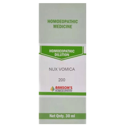 Bakson's Homeopathy Nux Vomica Dilution 200 CH - Classic Derma