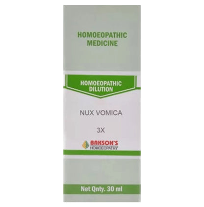Bakson's Homeopathy Nux Vomica Dilution 3X - Classic Derma