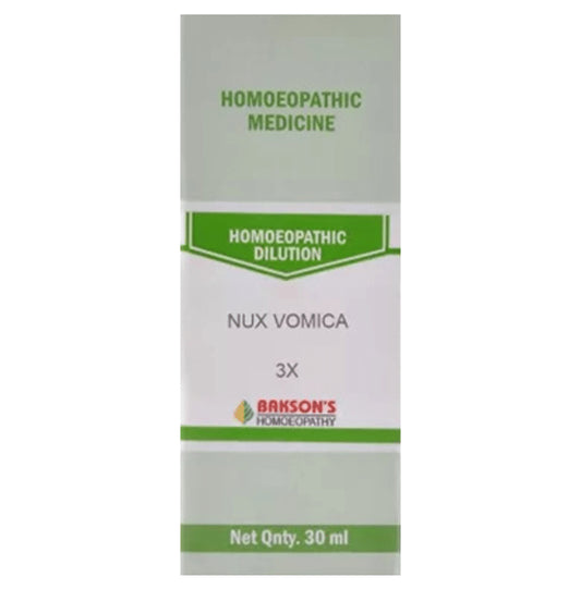 Bakson's Homeopathy Nux Vomica Dilution 3X - Classic Derma