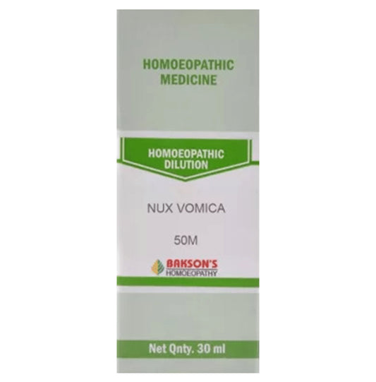 Bakson's Homeopathy Nux Vomica Dilution 50M - Classic Derma