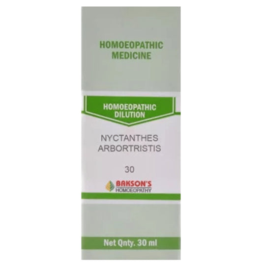 Bakson's Homeopathy Nyctanthes Arbortristis Dilution 30 - Classic Derma