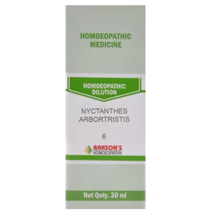 Bakson's Homeopathy Nyctanthes Arbortristis Dilution 6 CH - Classic Derma