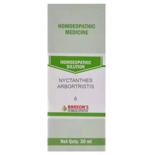 Bakson's Homeopathy Nyctanthes Arbortristis Dilution 6 CH - Classic Derma