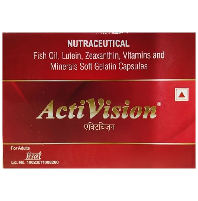 Activision Soft Gelatin Capsule with Fish Oil, Lutein, Zeaxanthin, Vitamins & Minerals - Classic Derma