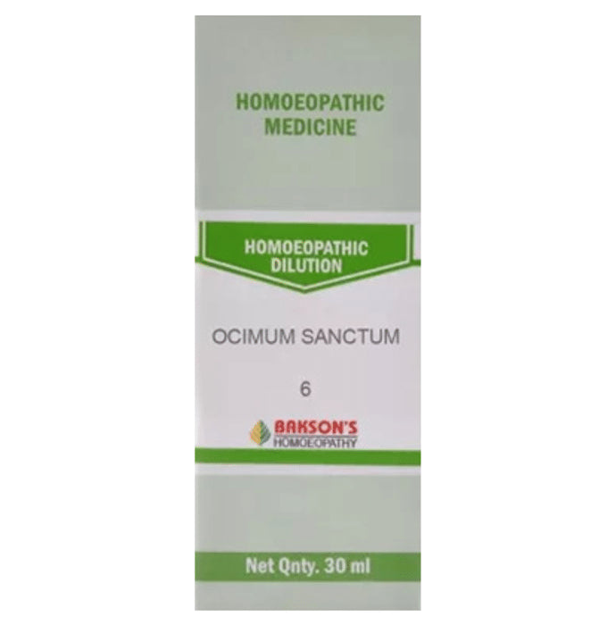Bakson's Homeopathy Ocimum Sanctum Dilution 6 CH - Classic Derma