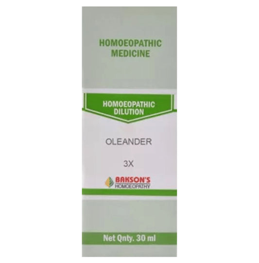 Bakson's Homeopathy Oleander Dilution 3X - Classic Derma