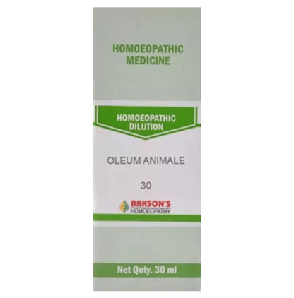 Bakson's Homeopathy Oleum Animale Dilution 30 - Classic Derma
