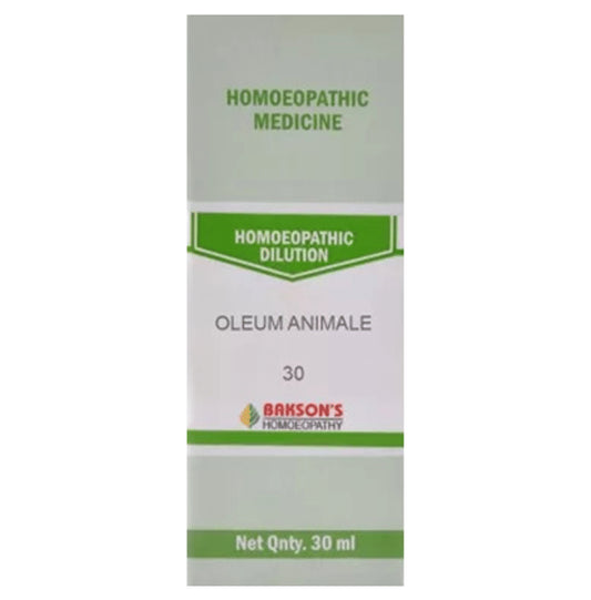 Bakson's Homeopathy Oleum Animale Dilution 30 - Classic Derma