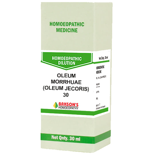 Bakson's Homeopathy Oleum Morrhuae (Oleum Jecoris) Dilution 30 - Classic Derma