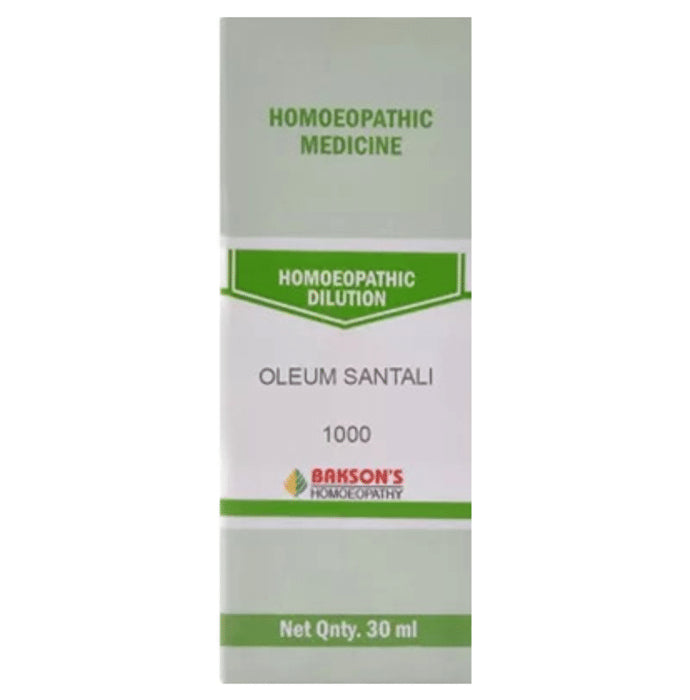 Bakson's Homeopathy Oleum Santali Dilution 1000 CH - Classic Derma