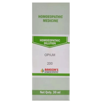 Bakson's Homeopathy Opium Dilution 200 - Classic Derma