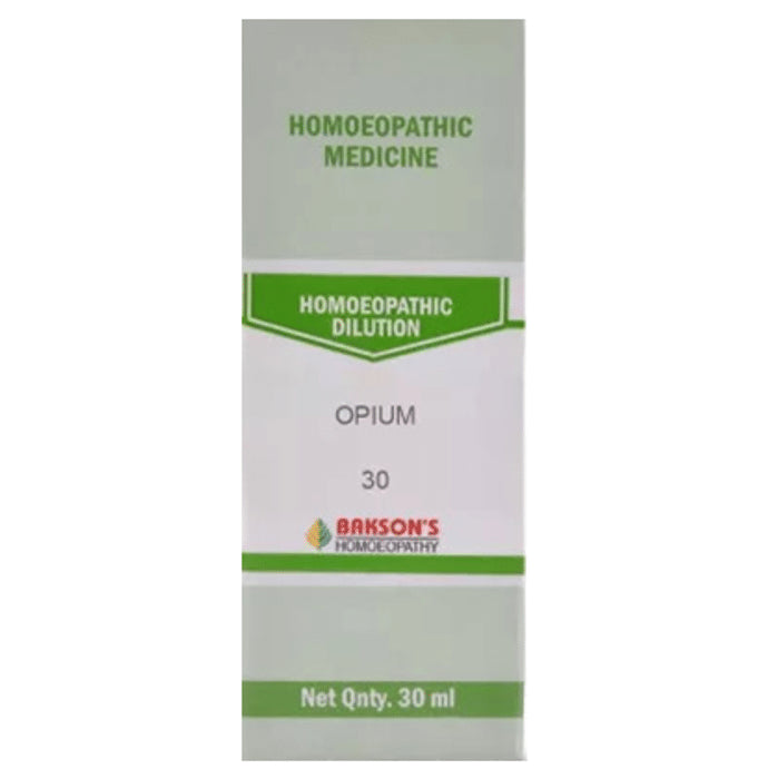 Bakson's Homeopathy Opium Dilution 30 - Classic Derma