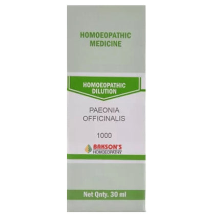 Bakson's Homeopathy Paeonia Officinalis Dilution 1000 CH - Classic Derma