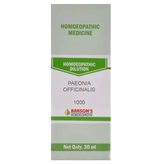 Bakson's Homeopathy Paeonia Officinalis Dilution 1000 CH - Classic Derma